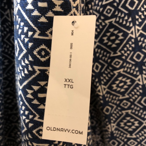 NWT Old Navy blue & white geometric jacket - Picture 3 of 5